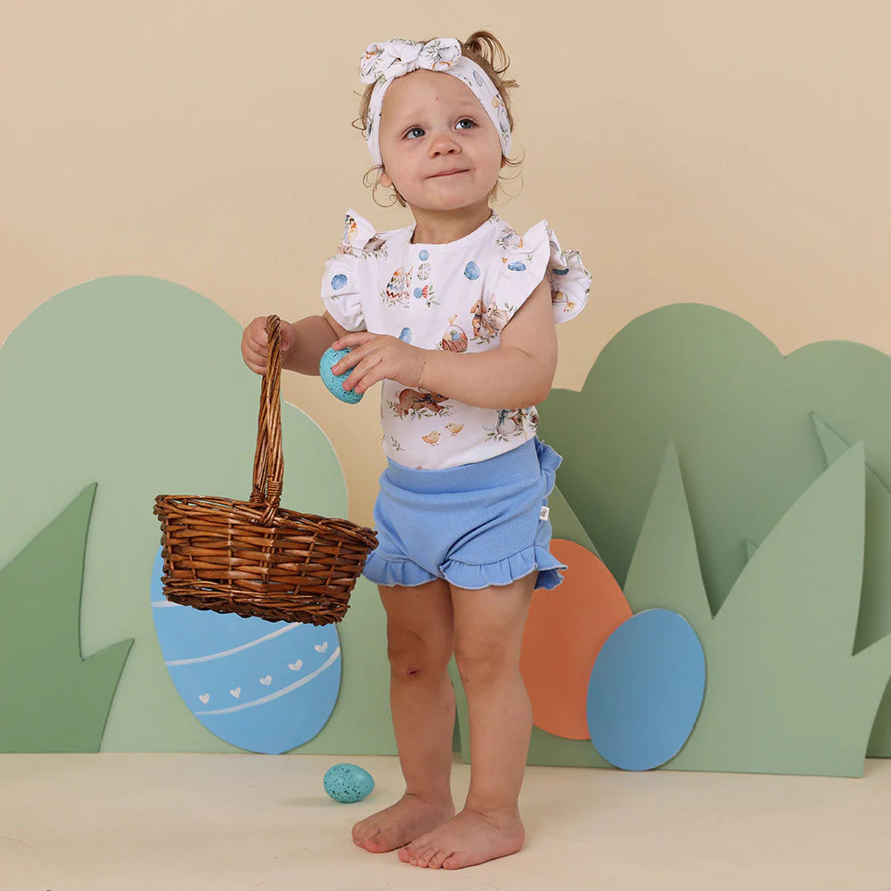 Flopsy Bunnies Short Sleeve Bodysuit with Frill