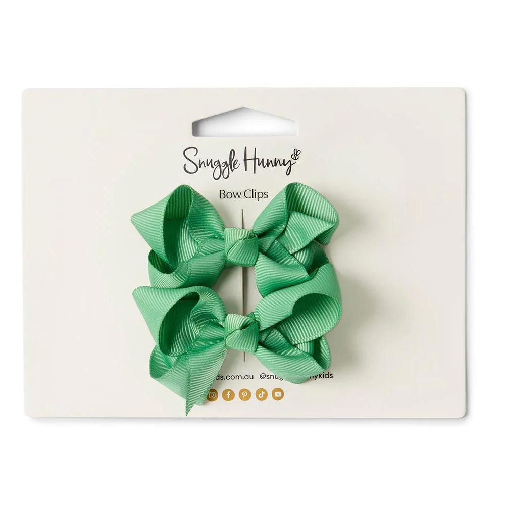 Jade Piggy Tail Hair Clips 2pk