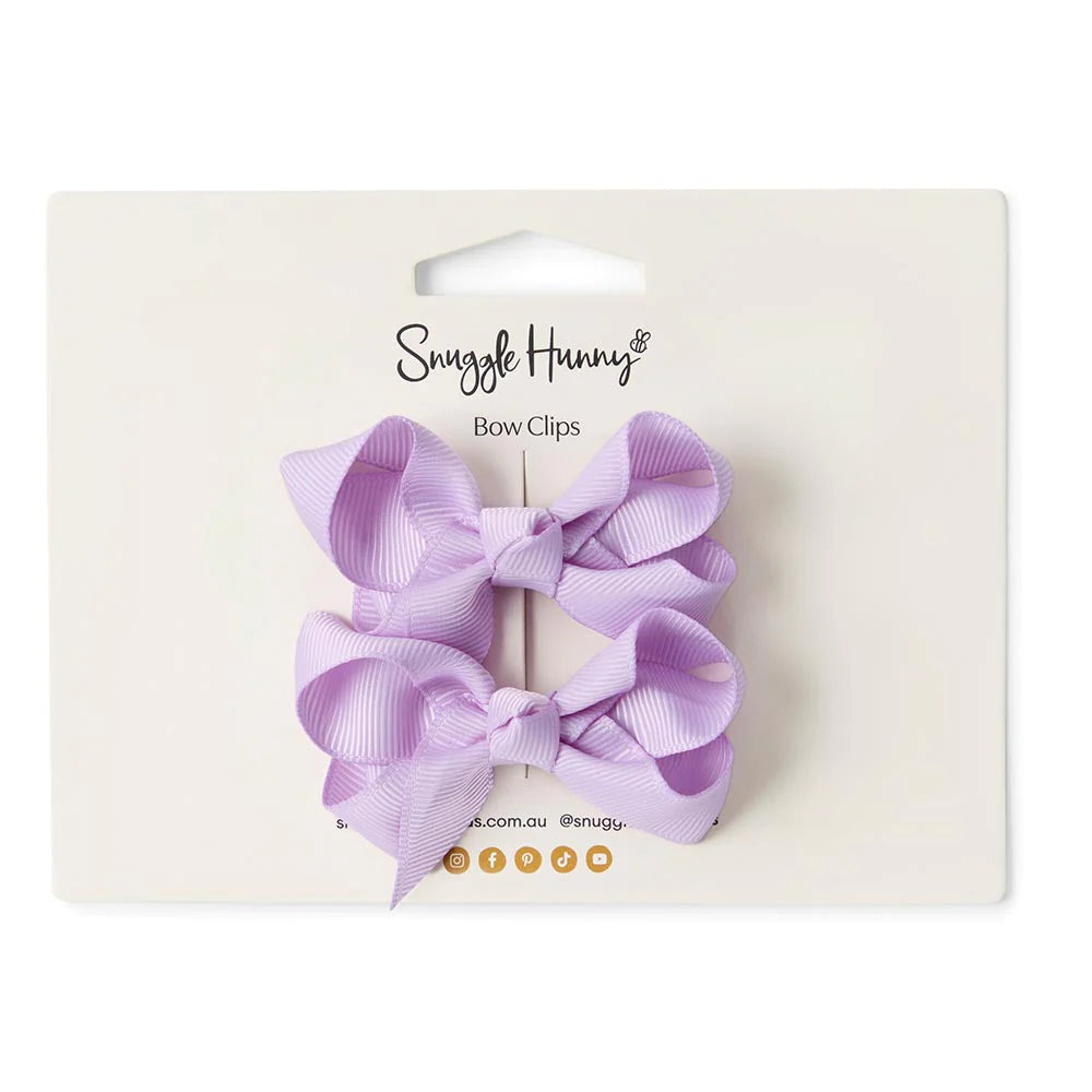 Soft Violet Piggy Tail Hair Clips 2pk