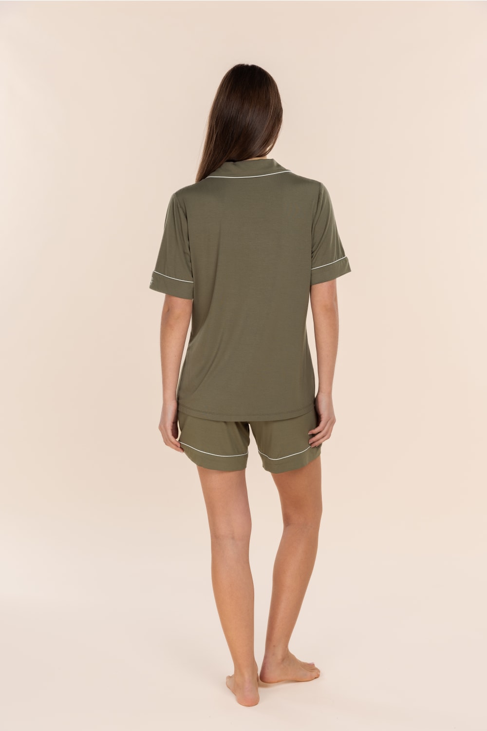 Sadie Bamboo Short Pj Set Olive