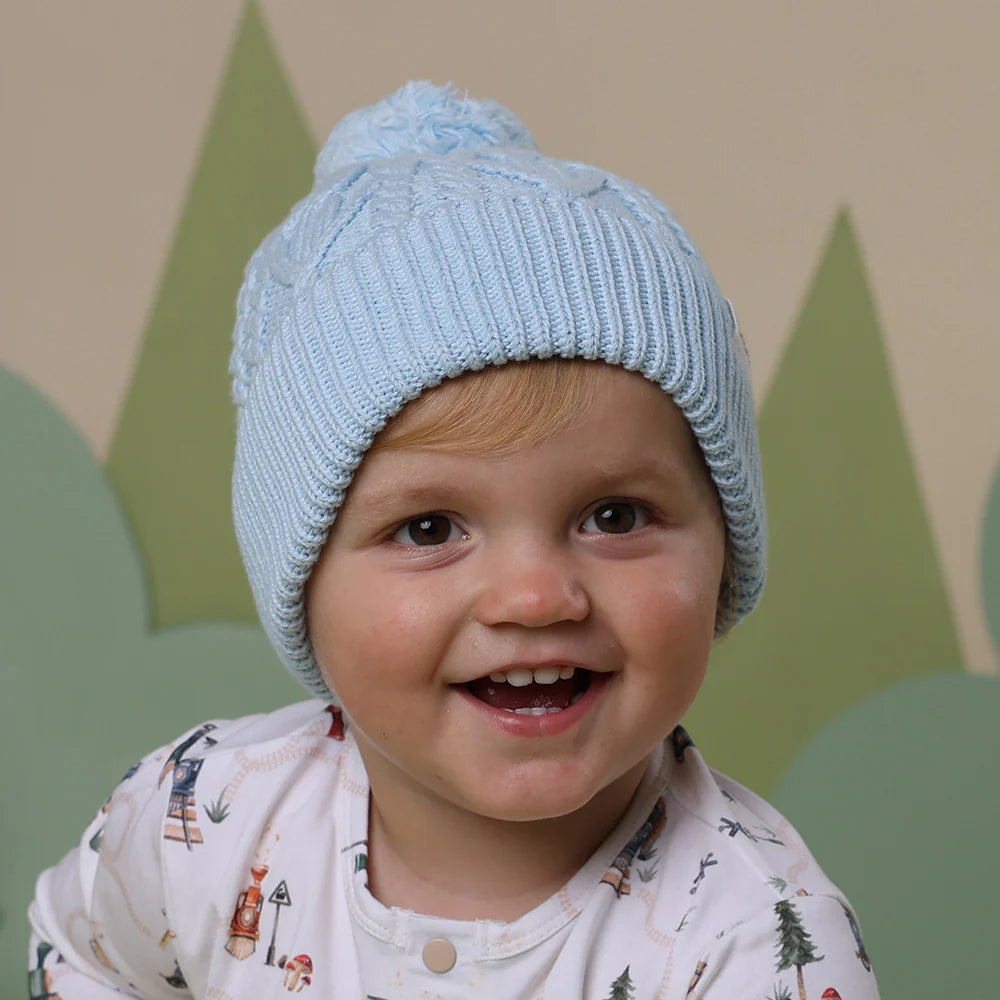Baby Blue Knit Beanie.