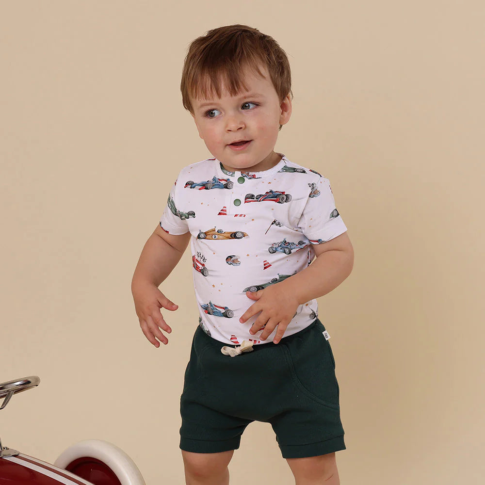 Little Racer Short Sleeve Bodysuit
