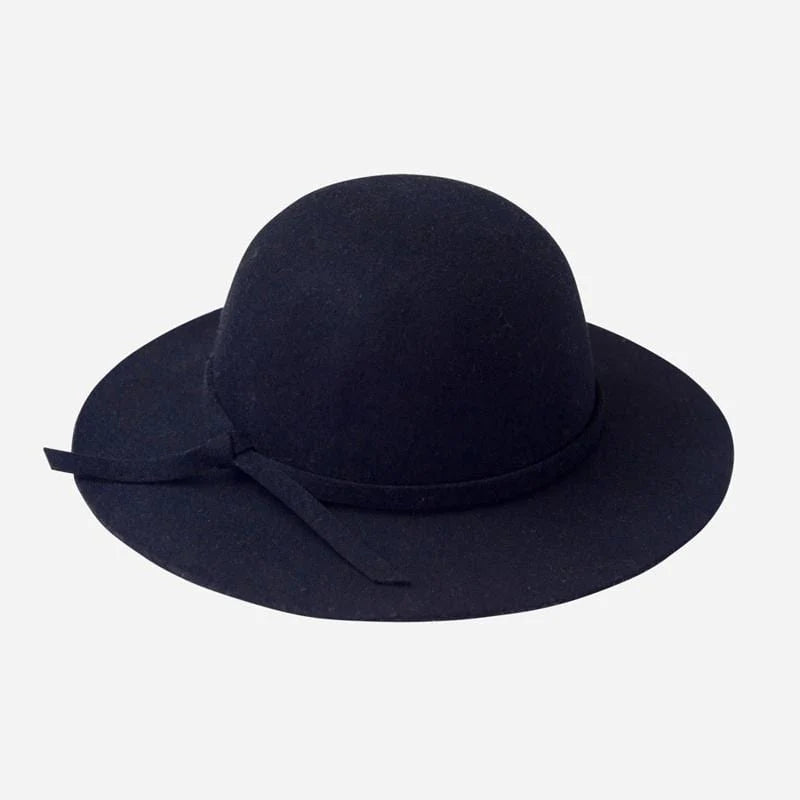 Girls Wool Felt Hat - Navy