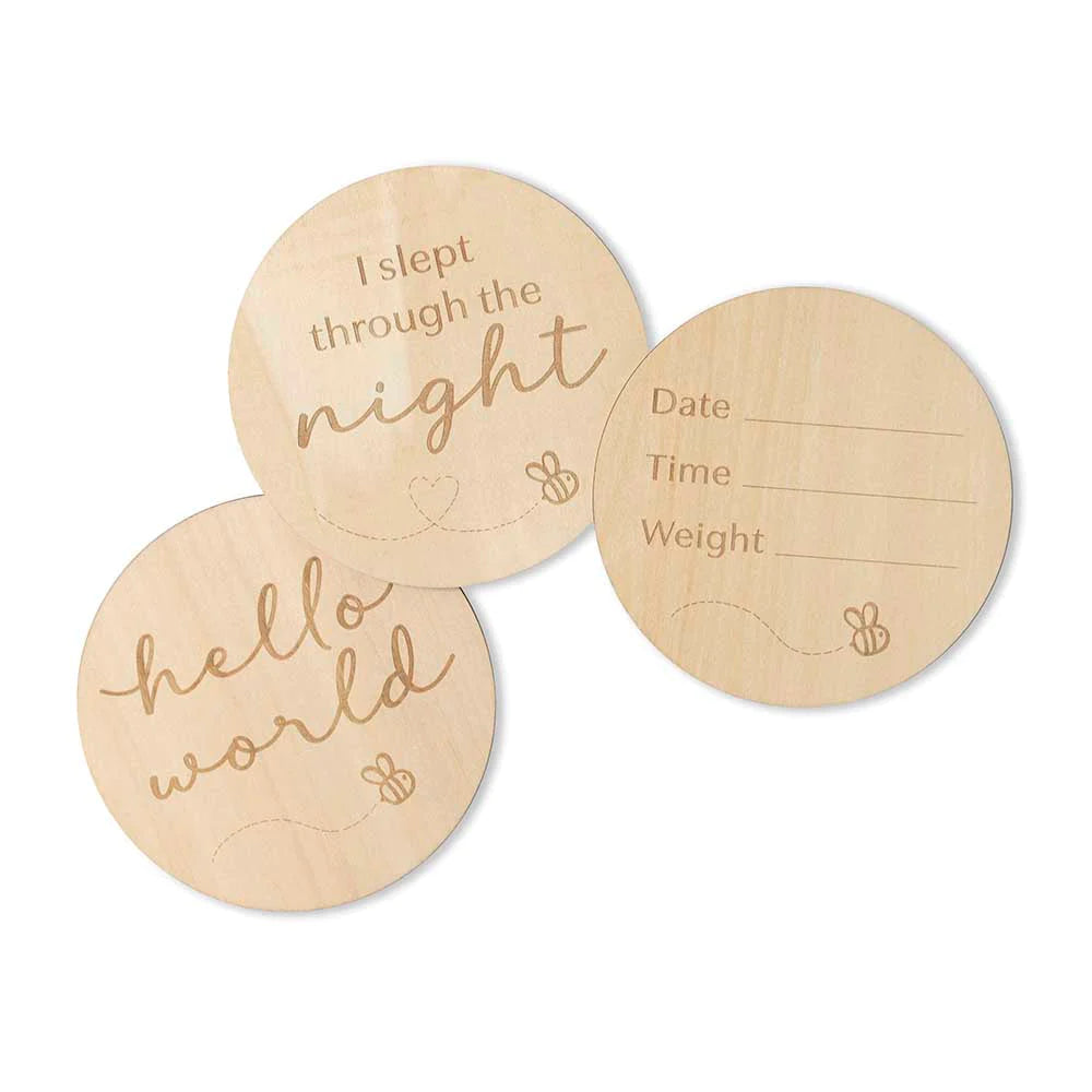 Busy Bee Wooden Milestone Cards