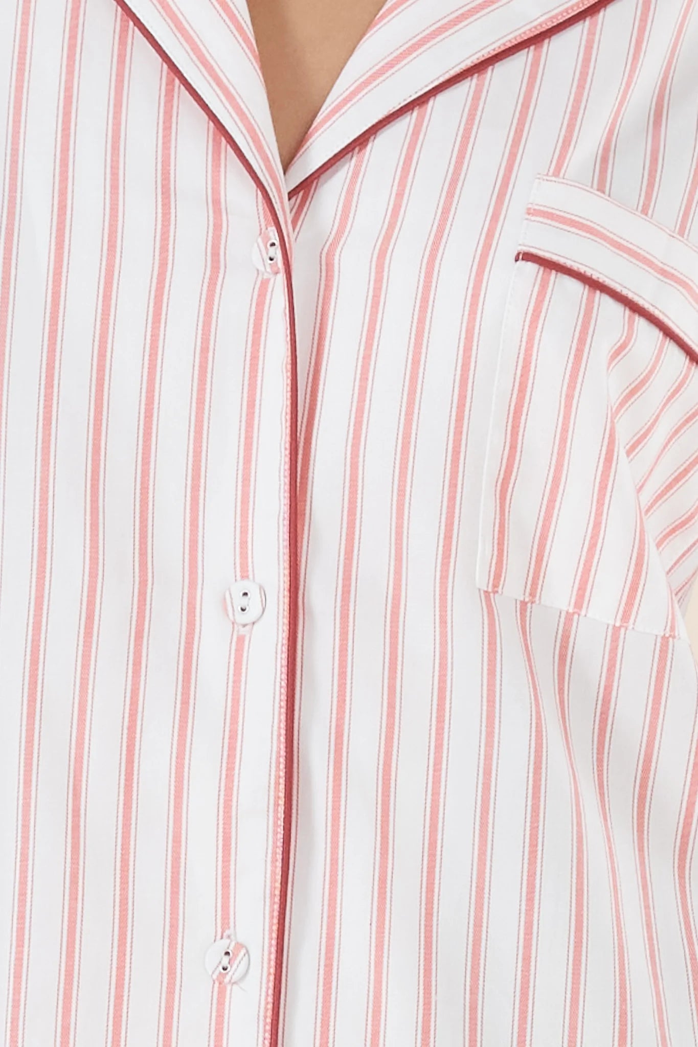 Octavia Cotton Burgundy Stripe PJ Set