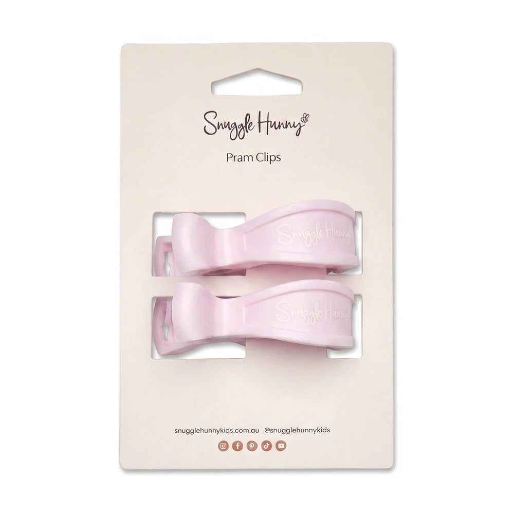 Pram Clip Pair Baby Pink
