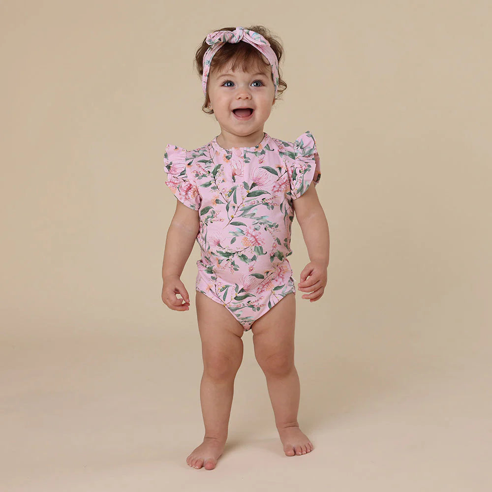 Pink Wattle Short Sleeve Bodysuit