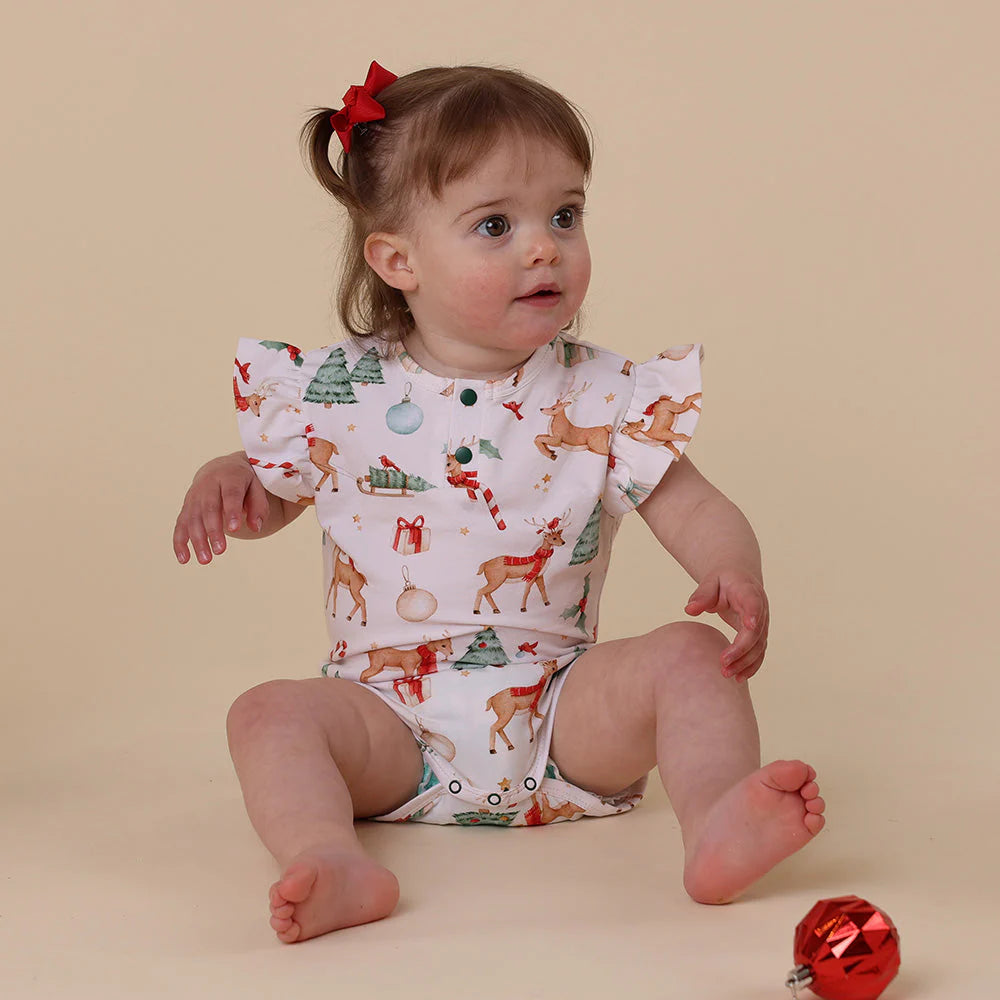 Prancer & Friends Short Sleeve Frill Bodysuit