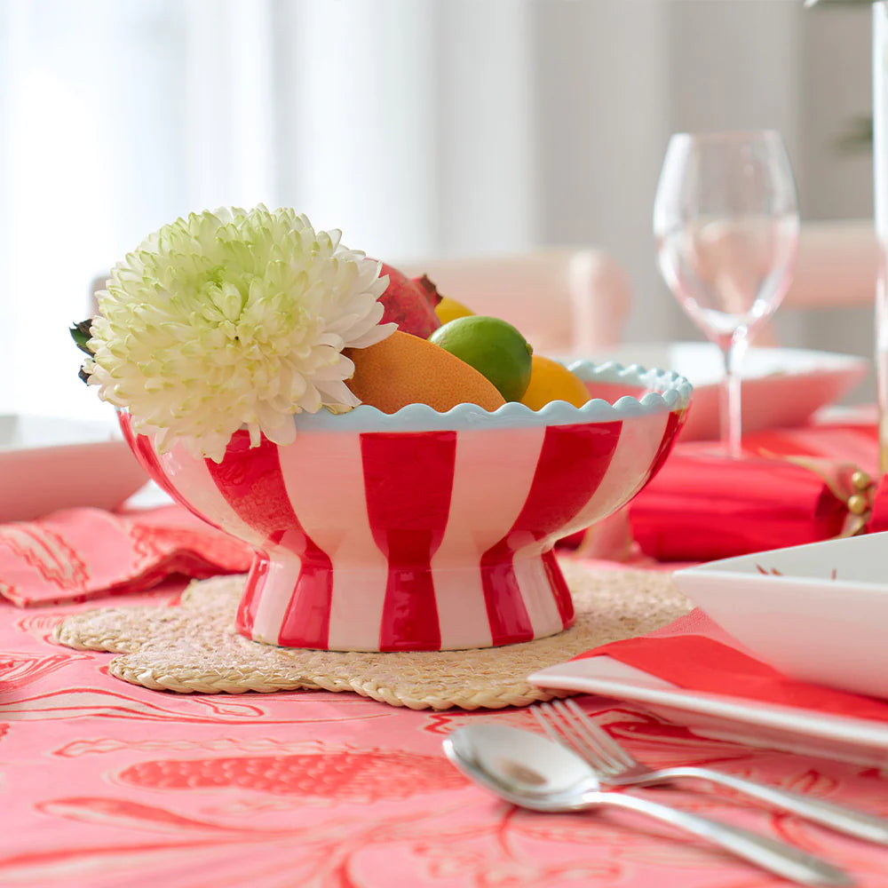 Ceramic Fruit Bowl Stripe