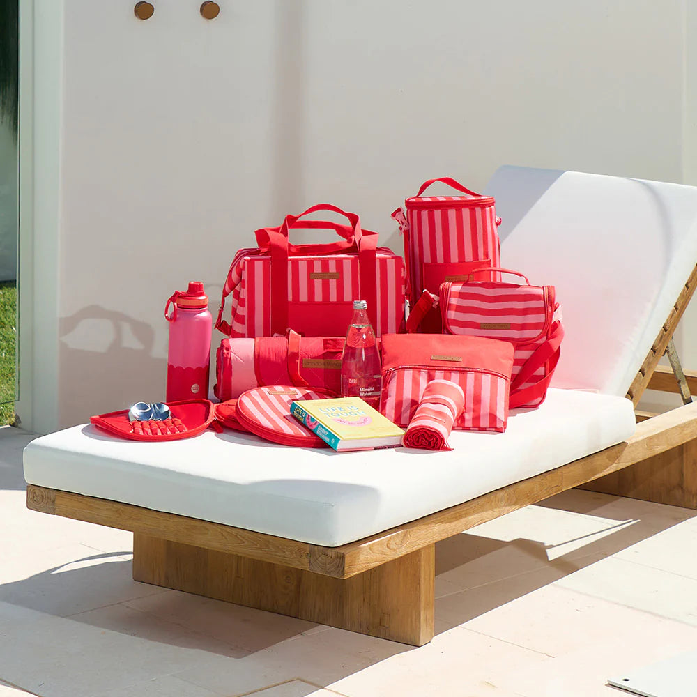 Picnic Cooler Bag Box Red Stripe