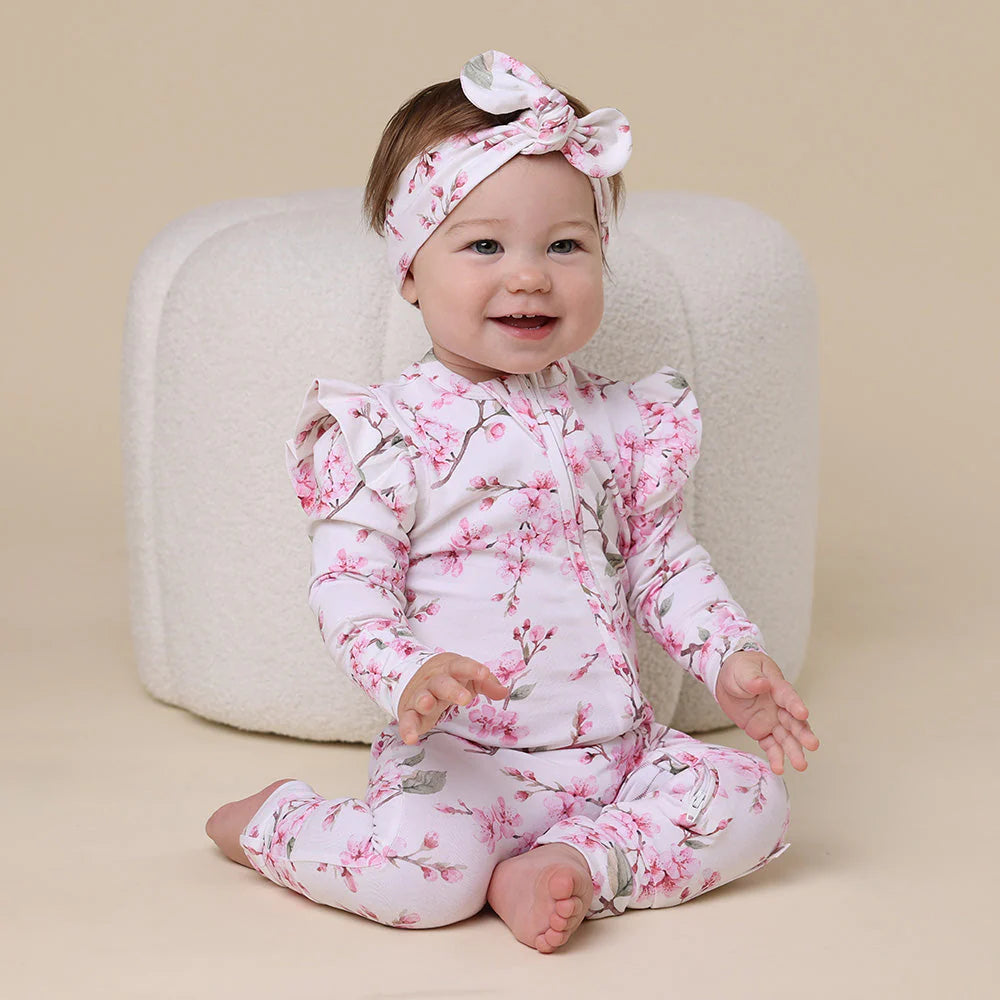 Cherry Blossom Snugglesuit Convertible Romper