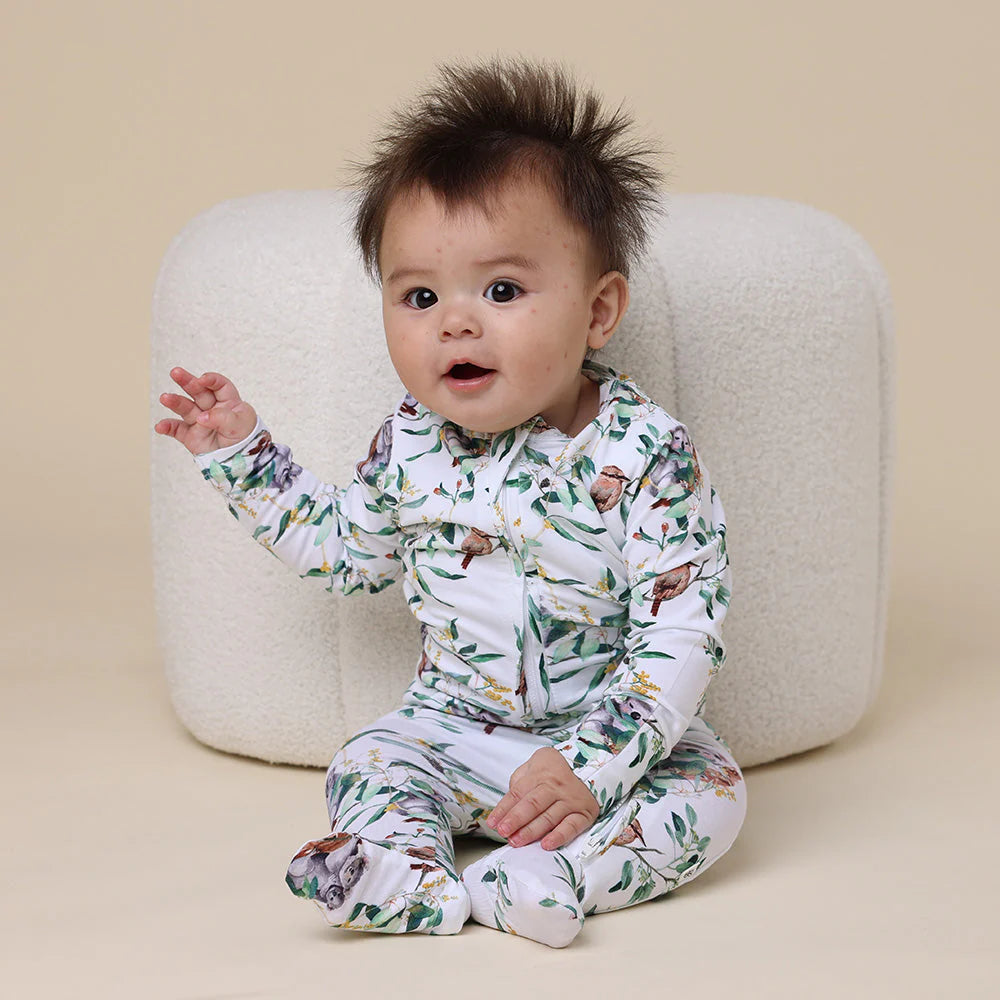 Eucalypt Snuggle Sleepsuit Zip Footie