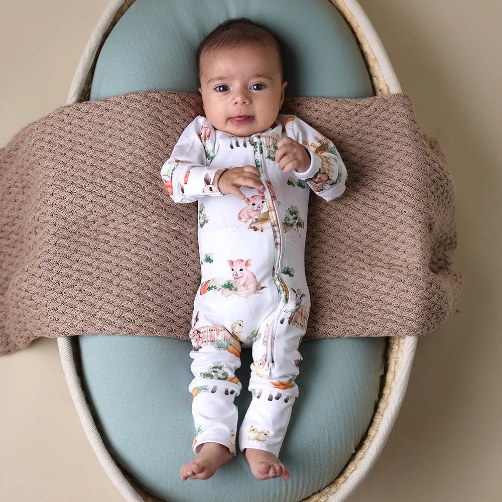 Farm Snugglesuit Convertible Romper
