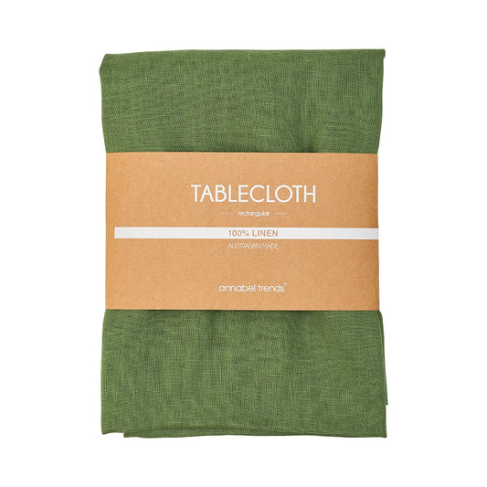 Linen Tablecloth (138cm x 300cm) Bush Green
