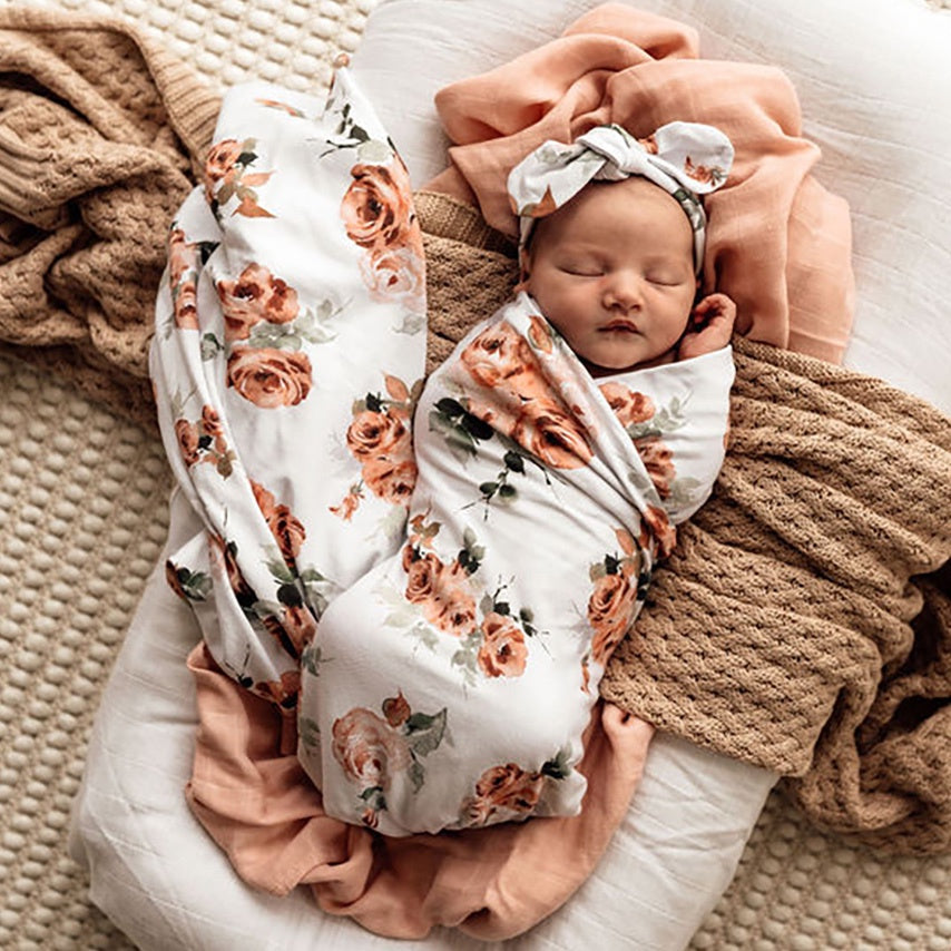 Rosebud Jersey Wrap Set
