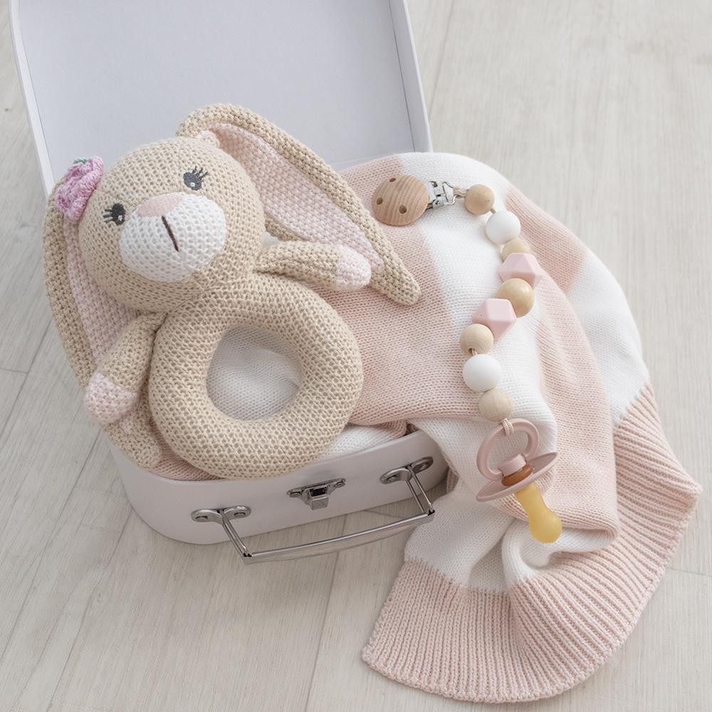 Knitted Ring Rattle Amelia the Bunny