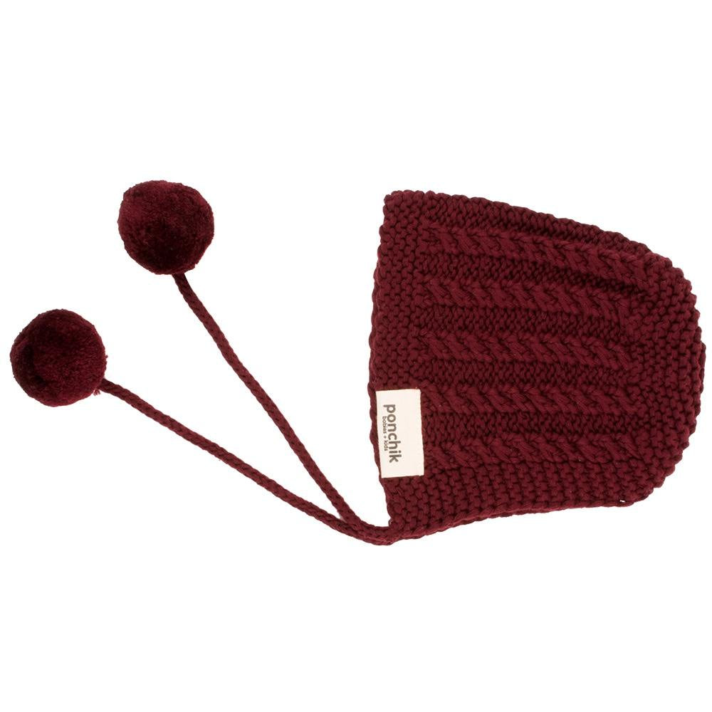 Knitted Bonnet - Mulberry
