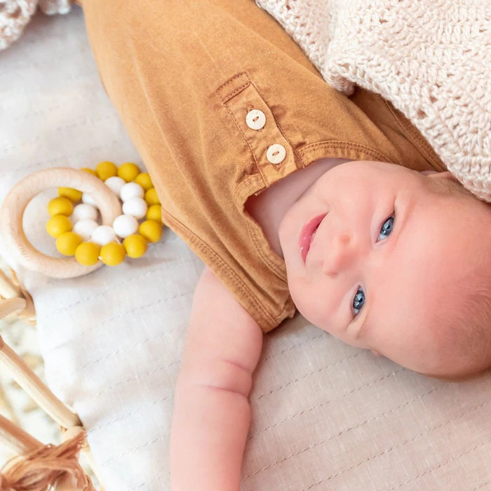 Beechwood Silicone Teether Tumeric