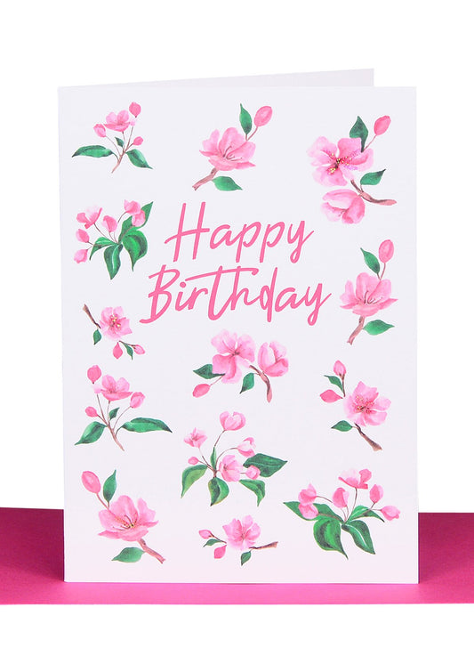 Happy Birthday Cherry Blossom Lge Card
