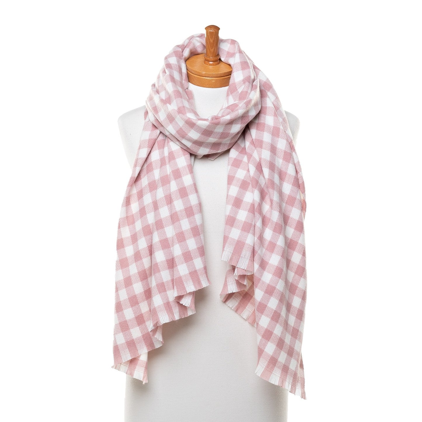 Small Gingham Scarf Pink
