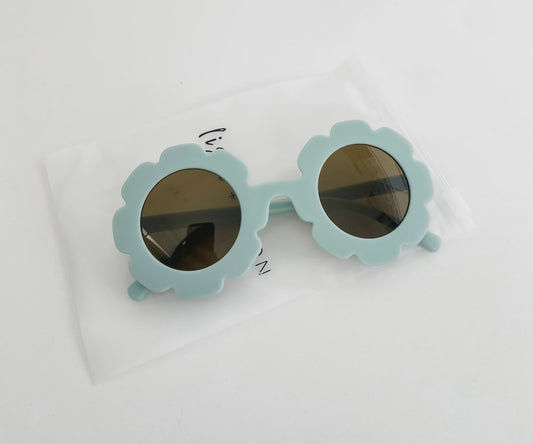 Dusty Blue Flower Sunglasses
