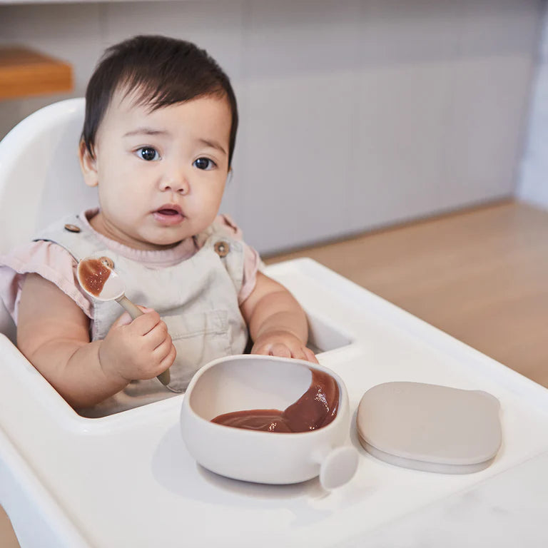 Silicone Bowl & Lid Latte