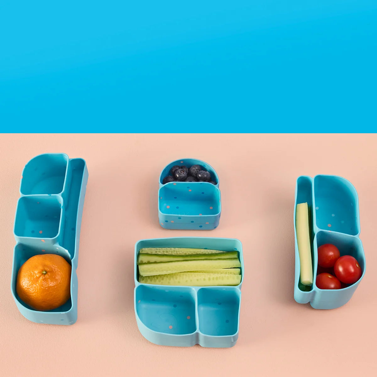 Silicone Bento Tray Lunch Confetti