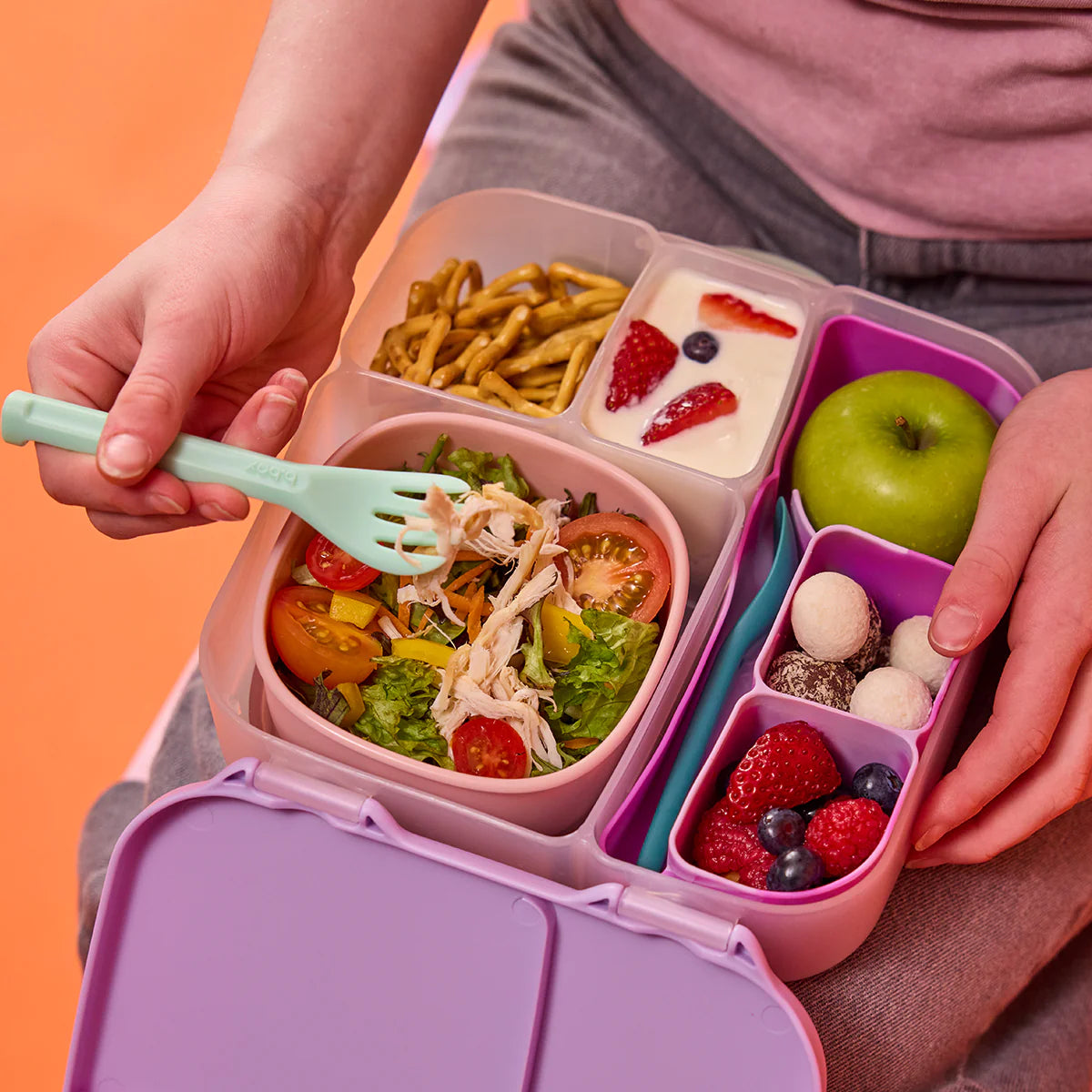 Silicone Bento Tray Lunch Berry