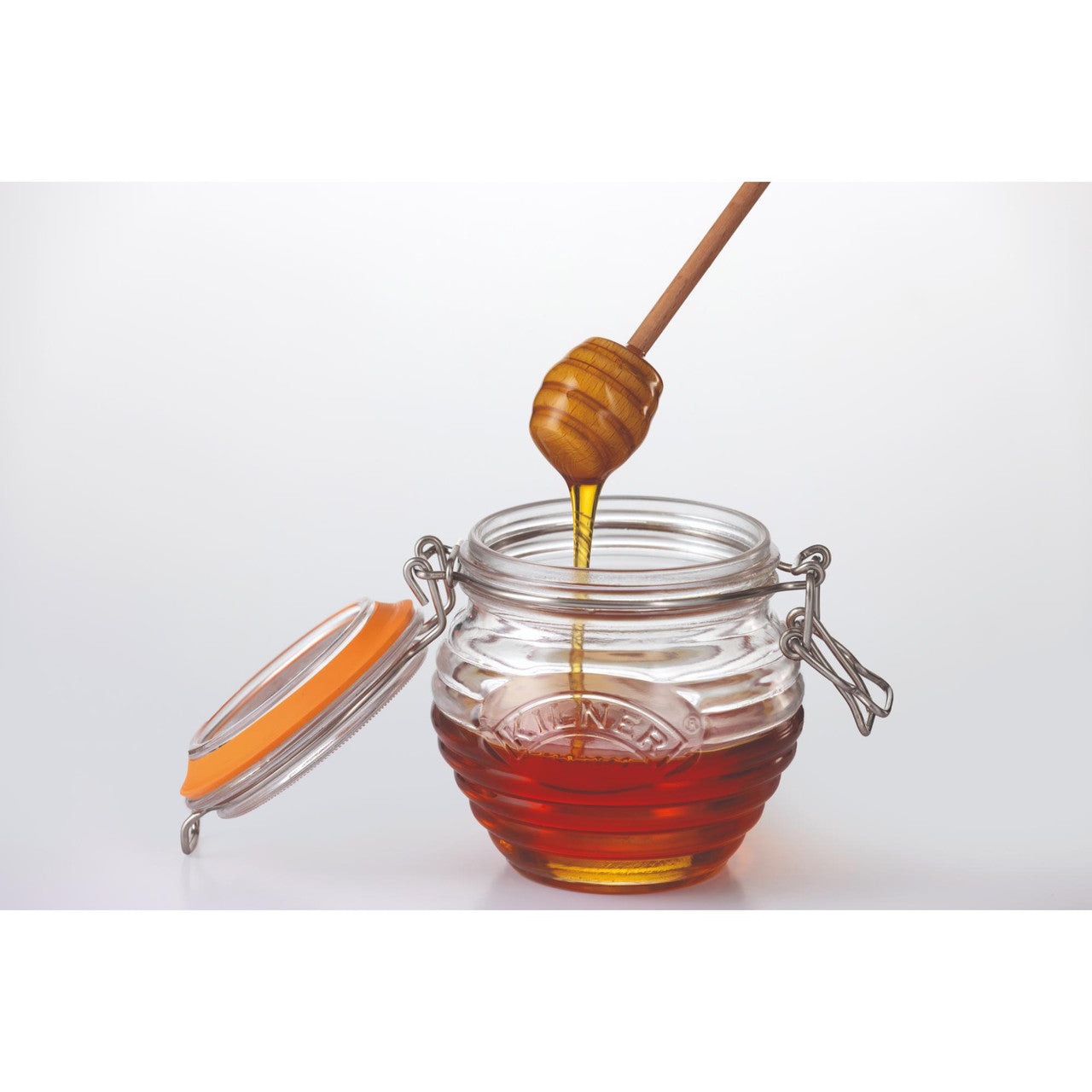 Kilner Honey Pot & Drizzler Spoon 400ml