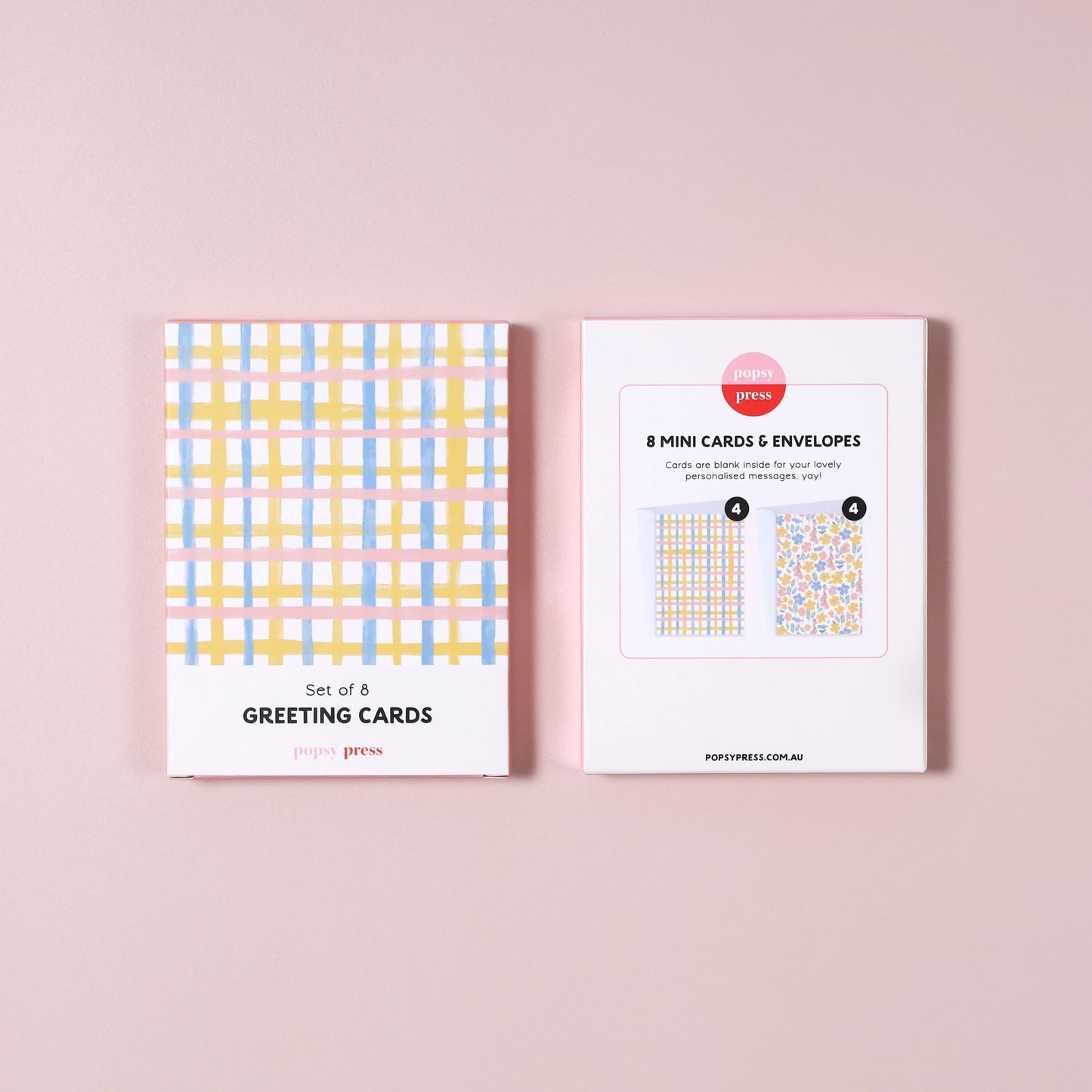 Plaid and Petals Mini Card Boxed Set of 8