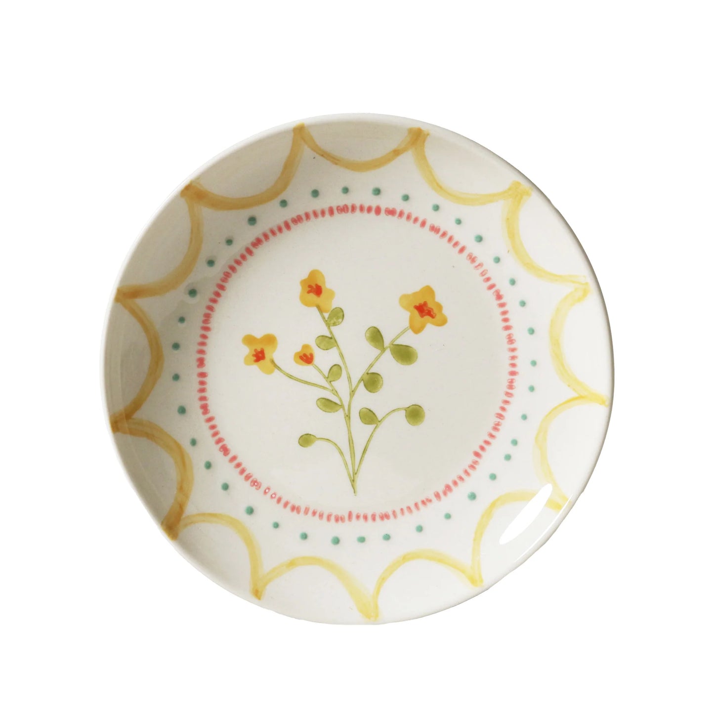 Side Plate 16cm June's Garden Yellow Bush Pea