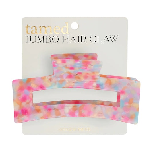 Tamed Jumbo Hair Claw Unicorn Confetti
