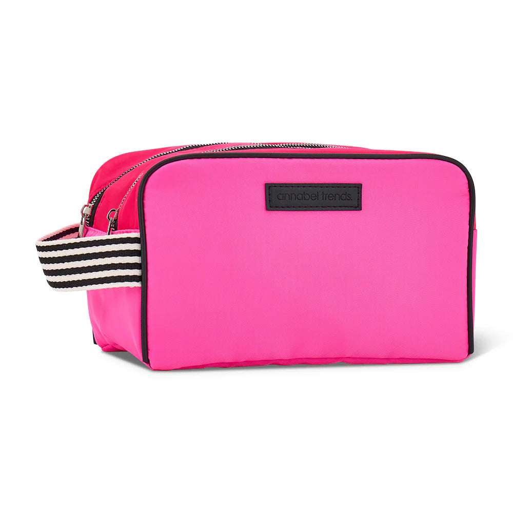 Double Zip Toiletry Bag Pink At Hype