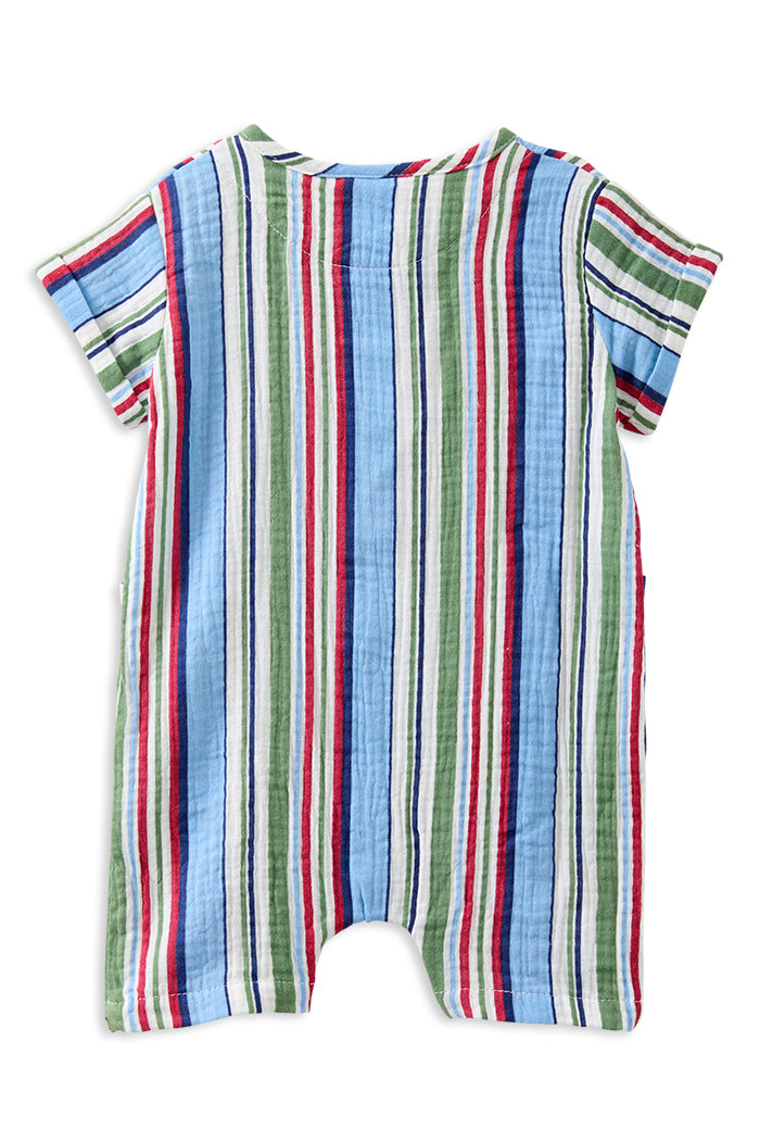Crinkle Stripe Romper
