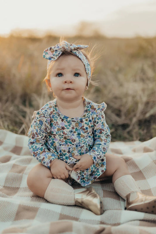 Autumn Floral Frill Baby Dress