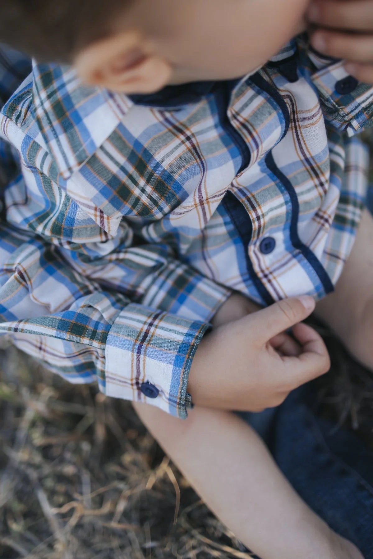 Tully Boy Long Sleeve Blue Plaid Western Shirt