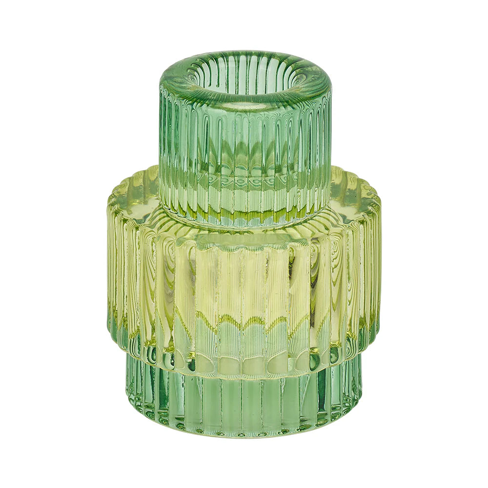 Jewel Candle Holder Lge Green