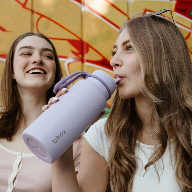 1L Insulated Flip Top Bottle Lilac Love