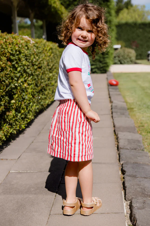 Red Stripe Skirt