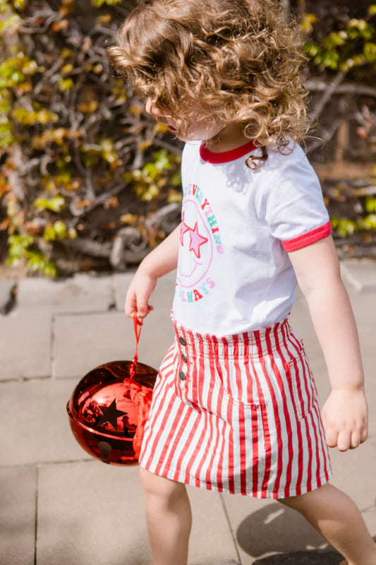 Red Stripe Skirt