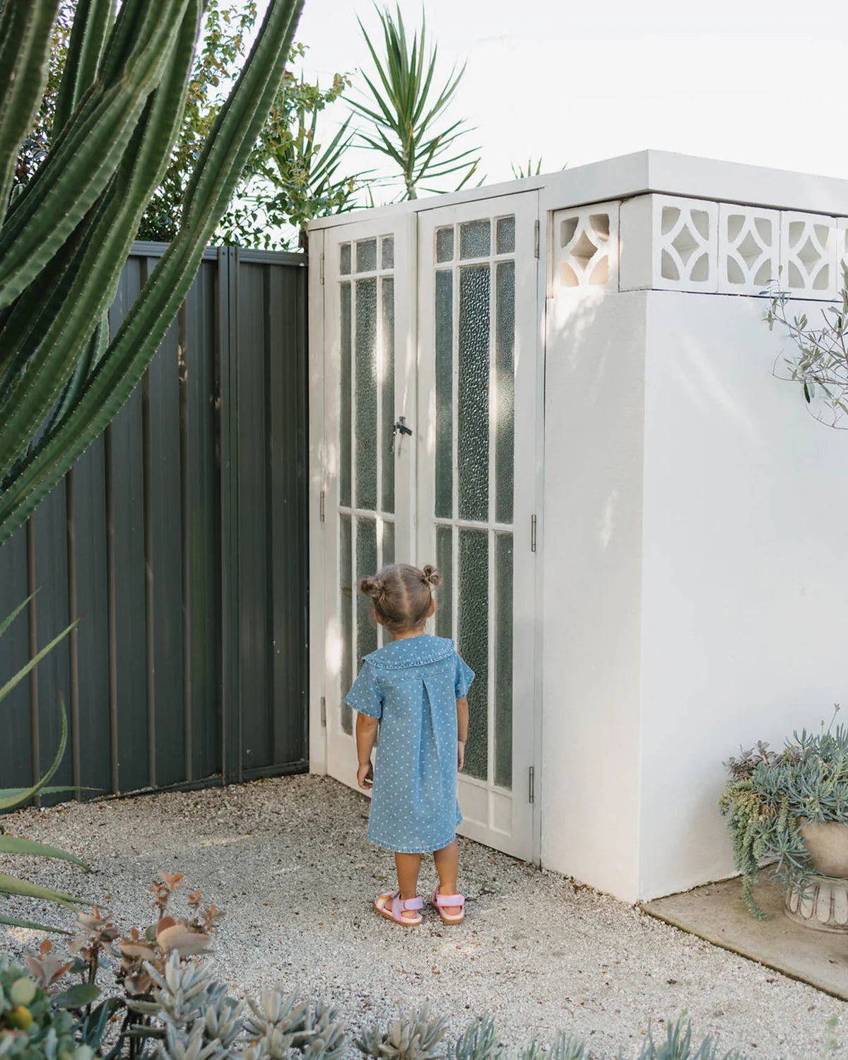 Amour Dress Denim Hearts