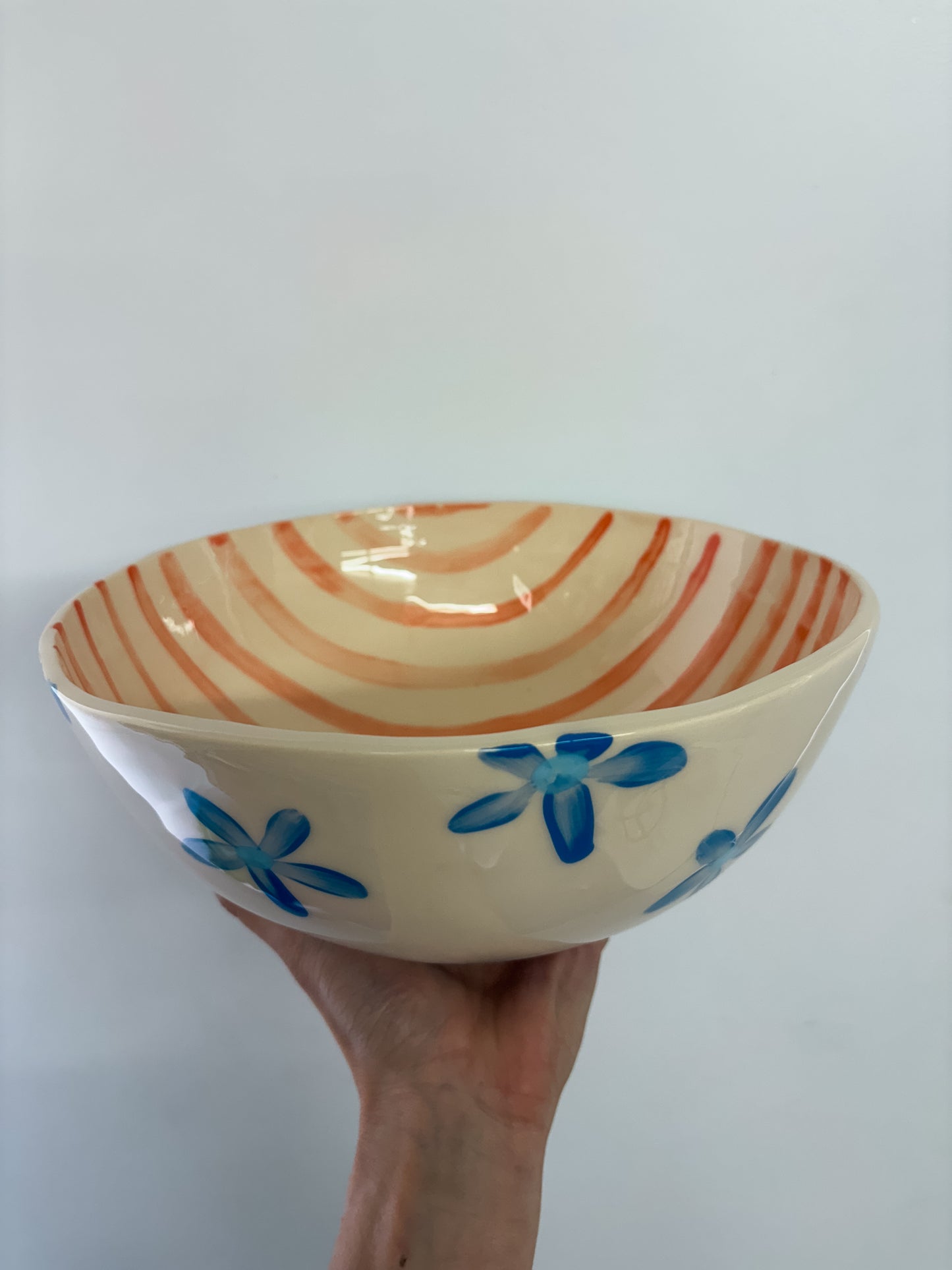 Salad Bowl Orange Stripe