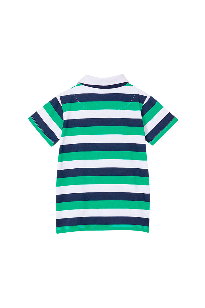 Green Stripe Cotton Rugby