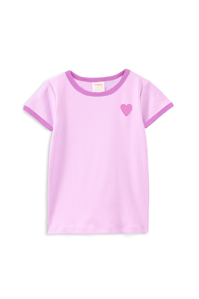 Pink Rib Tee,