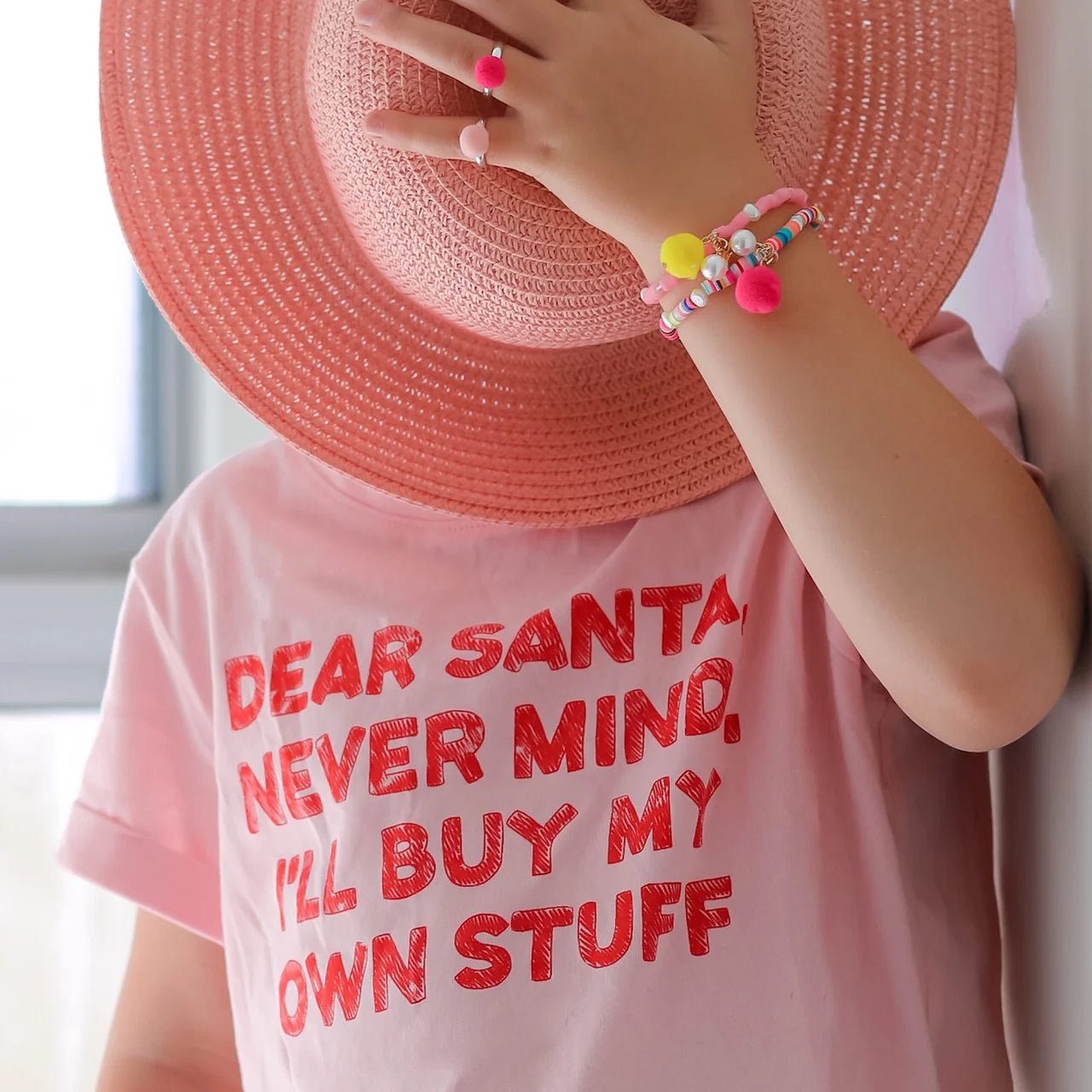 Rainbow Pom Pom Elastic Bracelet