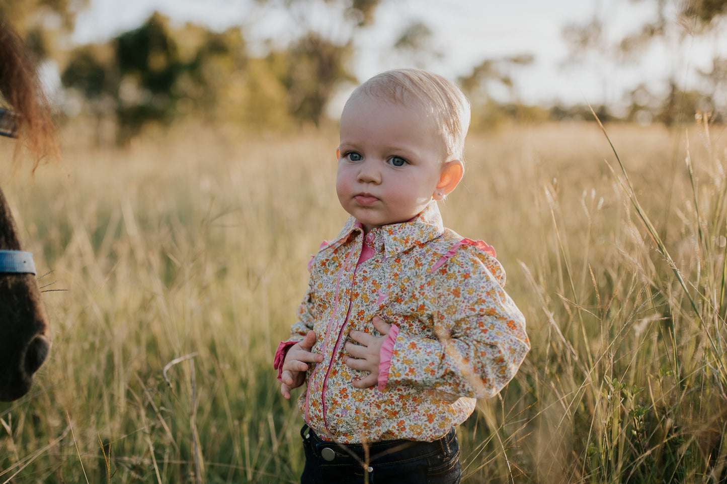 Penelope Lemon Florals Long Sleeve Flutter Romper