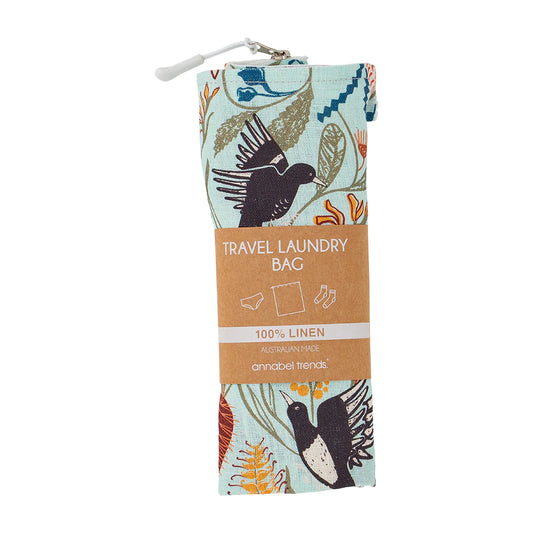 Linen Laundry Bag Magpie Floral