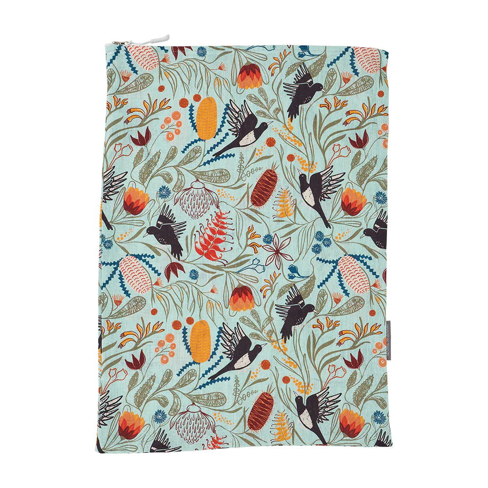 Linen Laundry Bag Magpie Floral