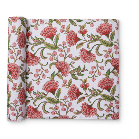 Georgia Pink/Green Table Runner 35cm x 200cm