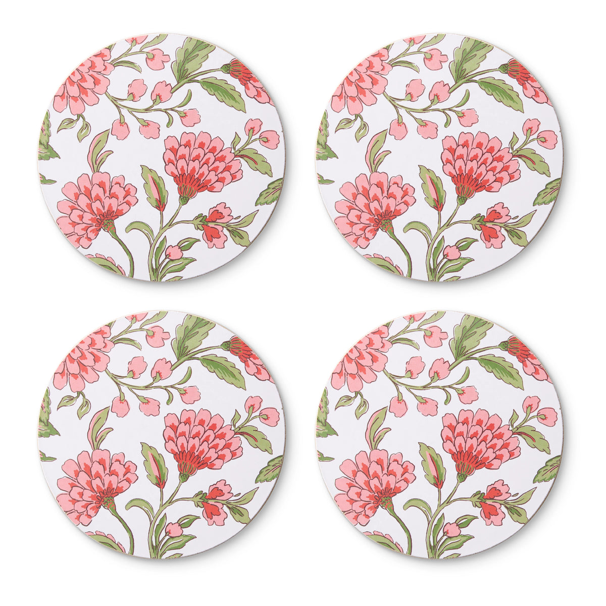Georgia Pink Hard Coaster Set of 4